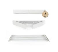 VITAPUR Séchoir Mural - Séchoir Mural pour Une Charge complète de Machine à Laver - Séchoir avec 4m de Surface de séchage Pliable - Design élégant et Inoxydable, Pack de 2