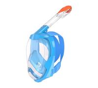 Vitare Masque de Plongée pour Adulte et Enfant, Masque de Plongée Intégral, Grand Champ de Vision 180°Masque Snorkeling, Masque Tuba avec Support de Caméra Amovible - Bleu S/M