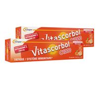 Vitascorbol C1000 Fatigue/Système Immunitaire Abricot Orange 2x20 Comprimés Effervescents Promo Pack