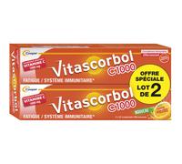 Vitascorbol C1000 Fatigue/Système Immunitaire Goût Orange Pressée 2x20 Comprimés Effervescents