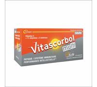 VITASCORBOL - Complément alimentaire Multivitamines - Multi Adulte Libération prolongée Fatigue et système immunitaire Programme 30 jours comprimés à avaler Comprimé(S) pc(s)