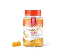 VITASCORBOL - GOMMES 1000 - Complément alimentaire à base de Vitamine C 1000 mg - Vitalité et défenses immunitaires1 - Ingrédients Vegan - 30 Gommes - Programme de 1 mois