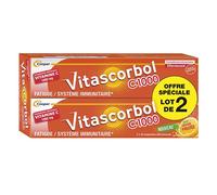 Vitascorbol Vitamine C 1000 mg - Goût Orange Pressée - 2x 20 comprimés effervescents