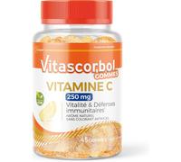 Vitascorbol Gommes Vitamine C 250mg Vitalité Et Défenses Immunitaires 45 Pièces