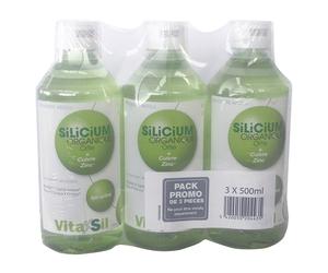 Vitasil Silicium Ortie Cuivre et Zinc Lot de 3 x 500ml