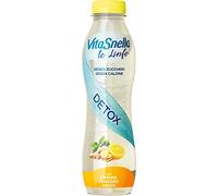 Vitasnella Le Linfe Lot de 12 x Eau Detox au citron, gingembre et menthe 500 ml