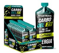 Vitastrong Carbo Gel 2:1 Energy, 24 Sachets Monodoses 60ml, Sport Énergétique, 40g Glucides, 56mg Magnésium, 300mg Potassium par Dose (Gel glucidique avec caféine)