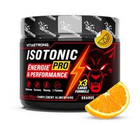 Vitastrong Isotonic PRO Énergie & Performance, 300g Goût Orange, Préparation en Poudre pour Boisson Isotonique Sport, avec Électrolytes et Glucides Sélectionnés, pour Sport & Effort Physique Prolongé