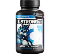 Vitastrong Vitality Complex - 120 Gélules T-Strong 2.0 avec Arginine, Taurine, Maca, Fenugrec, Ginseng, Ginkgo, Zinc, Vitamine B6 - Énergie, Bien-être Masculin et Soutien à la Performance
