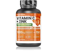 VITASTRONG Vitamin C + Zinc pastilles pour favoriser l’immunité, mais aussi la croissance et le développement optimal des os 225 g
