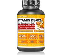 VITASTRONG Vitamin D3 + K2 pastilles pour la bonne santé du système immunitaire, des os et des dents et le bon fonctionnement des muscles 365 p.