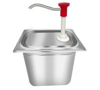 VITASUNHOW Pompe à sauce en acier inoxydable | Station de condiments de qualité alimentaire pour cuisine et restaurant | ketchup, vinaigrette, sauce soja, vinaigre, mayonnaise (JLT-1055PX)