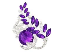 VITAU Bouquet de mariée Violet Broche Bijoux Fleur Cristal Strass Broche Broches Broches pour Mariage Femmes
