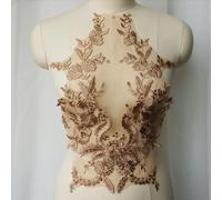 VITAU Brodé Dentelle Applique Couture Fleur Tissu col Patch pour Robe de soirée de Mariage Robe de mariée vêtements Bricolage Artisanat