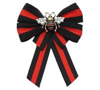 VITAU Femmes Tissu Perle Arc Broche Toile Noeud Papillon Corsage Col Broches Col De Chemise Vêtements Bijoux