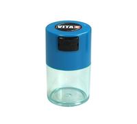 Vitavac Récipient de rangement portable hermétique multi-usage pour produits secs, aliments et herbes 5 g à 20 g - Bleu clair transparent