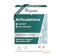 Vitavea bien-être - Articulations - Complément Alimentaire Confort & Mobilité - Glucosamine, MSM, Bambou & Vitamine C - Os et Cartilages - 45 Gélules - Fabriqué en France