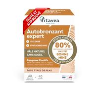Vitavea Bien-être - Autobronzant Expert Hâle Doré - Cure 40 jours | Teint Lumineux Sans Soleil - Effet Bonne Mine - Complexe 11 actifs - Bêta-carotène , Carotte, Citrus - Fabriqué en France