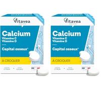 Vitavea Bien-être - Calcium Vitamine C & D - Capital Osseux - 24 comprimés (Lot de 2)