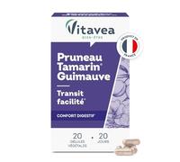VITAVEA BIEN-ETRE - Complément Alimentaire Transit Régulier - Idéal Transit, Confort Intestinal, Constipation Adulte - Pruneau, Tamarin, Guimauve - 20 gélules - Cure de 20 jours - Fabriqué en France