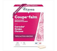 Vitavea Bien-être - Coupe Faim Konjac Caroube & Chrome - Complément Alimentaire Minceur - Perte de Poids & Satiété - Régulation des Sucres - 30 Gélules - Cure 15 Jours - Fabriqué en France