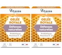 Vitavea Bien-être - Gelée Royale - Probiotiques Vitamine C & D - 1 mois (Lot de 2)