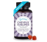 Vitavea Bien-être - Gummies Cheveux Sublimes - Favorise la Pousse - Biotine, Levure de Bière, Kératine, Zinc, Collagène - Anti-Chute, Volume, Brillance - 40 Gummies Fruits Rouges