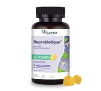 VITAVEA BIEN-ETRE - Gummies Suprabiotique - Probiotique Flore Intestinale - Bien-être intestinal, Transit et Digestion - 4 souches probiotiques et menthe poivrée - 30 Gummies - Goût citron