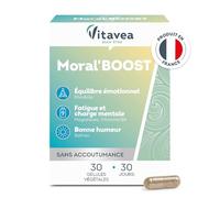 Vitavea Bien-être - Moral'Boost - Stress Fatigue Charge Mentale - 30 jours | Tonus, Équilibre Émotionnel et Résistance Mentale - Magnésium, Vitamine B6, Rhodiola, Safran - Fabriqué en France