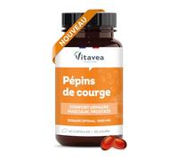 Vitavea bien-être - Pépins de Courge 1000 mg - Cure 1 mois | Huile de pépin de courge - Confort urinaire masculin & prostate - 60 capsules - Fabriqué en France