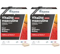 Vitavea Bien-être - Vitalité masculine Maca Gingembre Ginseng - 40 gélules (Lot de 2)