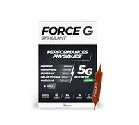 Vitavea Force G Stimulant - Complément alimentaire performances physiques - Ginseng, Gingembre, Guarana, Gelée Royale, Grenade, Maca - Actifs renforcés - 10 ampoules - 10 jours - Fabriqué en France