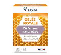 Vitavea - Gelée Royale, Suprabiotique - Complément Alimentaire Fortifiant Stimulant - Vitamine C Vitamine D - Produits de la Ruche - Tonus, Vitalité - 30 capsules - Cure de 1 mois - Fabriqué en France