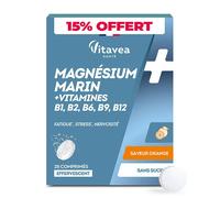 Vitavea Magnésium Marin Vitamine B6 28 comprimés effervescents Saveur orange