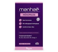 Vitavea Manhaé - Ménopause - Complément alimentaire sans hormones - Confort & bien-être pendant la menopause - Acide folique, Oméga 3, Zinc, Fer - 90 capsules - 3 mois - Fabriqué en France