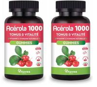 Vitavea Santé - Acérola 1000 Gummies - Vitamine C Naturelle - 1 mois (Lot de 2)
