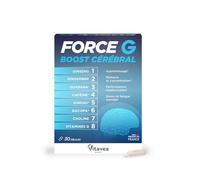 Vitavea - Force G Boost Cérébral - Mémoire, concentration & performances mentales - Bacopa, Ginkgo, Guarana, Caféine, Choline, Vitamine B - 60 gélules - 30 jours - Fabriqué en France
