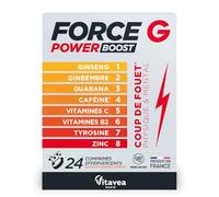 Vitavea Complément alimentaire Force G Power Boost – Ginseng, Guarana – 24 comprimés effervescents