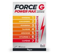 Vitavea Santé - Force G Power Max - Ginseng Guarana - Cure 10 jours | Anti-fatigue & Protection Cellulaire - Vivacité Mentale - 7 actifs - Vitamine C, Caféine - Ampoules - Fabriqué en France