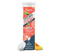 Vitavea Santé HydraFresh - Pastilles hydratation Effervescentes Intenses - Magnésium, Électrolytes, Calcium, Vitamines C et B - Complément alimentaire énergie Saveur Pêche - Fabriqué en France