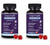 Vitavea Santé - Manhaé Cheveux Expert Gummies - Kératine, Zinc - 1 mois (Lot de 2)