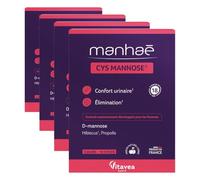 Vitavea Santé - Manhaé Cys Mannose - D-Mannose Hibiscus - Cure 5 jours (Lot de 4)
