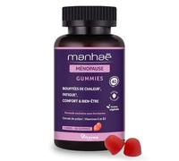 Manhaé – Gummies Ménopause – Pollen BIO, Vitamine E & B2 – Fruits rouges – 60 gummies