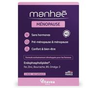 Vitavea – Complément Manhaé Ménopause – Sans hormones, Acide folique, Oméga 3 – 60 capsules