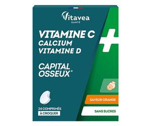Vitavea Vitamine C + Calcium + Vitamine D 24 comprimés à croquer