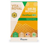 Nutrisanté - Gelée royale bio 1800 mg - 10 ampoules - Fabriqué en France
