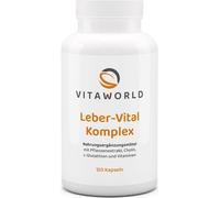 Vitaworld Complexe Foie-Vital | 120 gélules | avec chardon-marie, artichaut, pissenlit, absinthe, curcuma & choline | végétalien