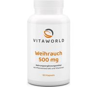 Vitaworld Encens 500 mg | 120 gélules | Extrait Boswellin® original avec 350 mg d'acide boswellique par gélule | végétalien