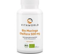 Vitaworld Moringa Oleifera| 120 gélules | 1500 mg de poudre de moringapar dose journalière | sans additifs | végétalien