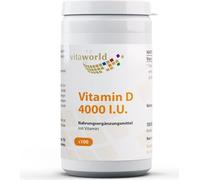 Vitaworld Vitamine D3 4000 U.I. | 100 gélules | hautement dosé | facile à avaler | complément quotidien idéal